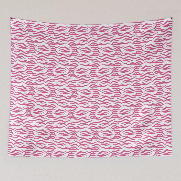 Item preview, White and Hot Pink tiger print designed and sold by pattern-archive.