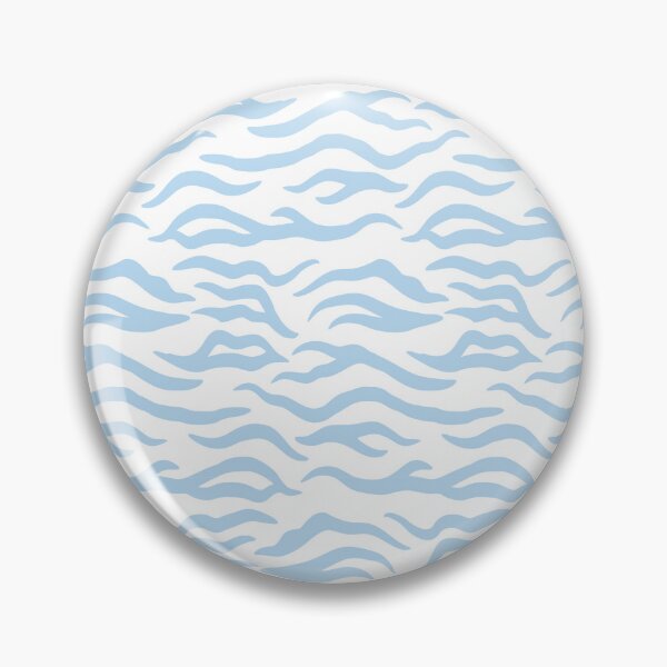 Item preview, White and Ice Blue tiger print designed and sold by pattern-archive.