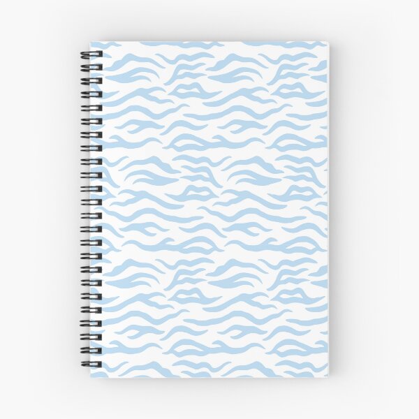 Item preview, White and Ice Blue tiger print designed and sold by pattern-archive.