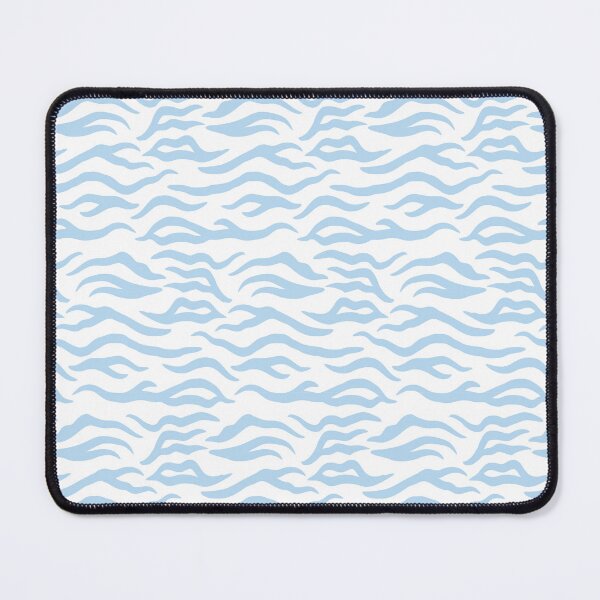 Item preview, White and Ice Blue tiger print designed and sold by pattern-archive.