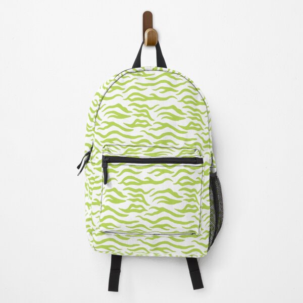 Item preview, White and Lime tiger print designed and sold by pattern-archive.