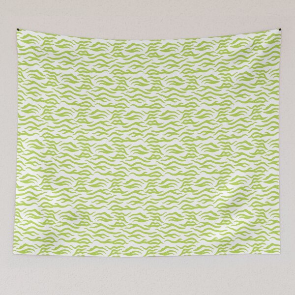 Item preview, White and Lime tiger print designed and sold by pattern-archive.