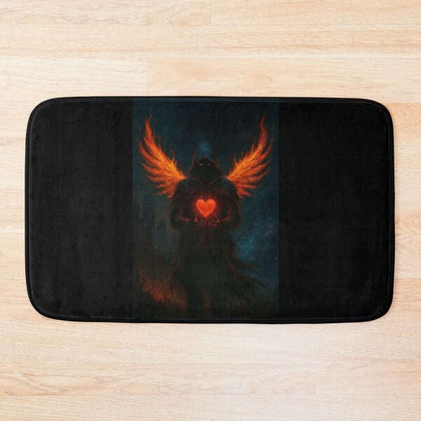 Item preview, Fire Winged Shadow – Flaming Heart Dark Fantasy Figure designed and sold by Timeless Junction.