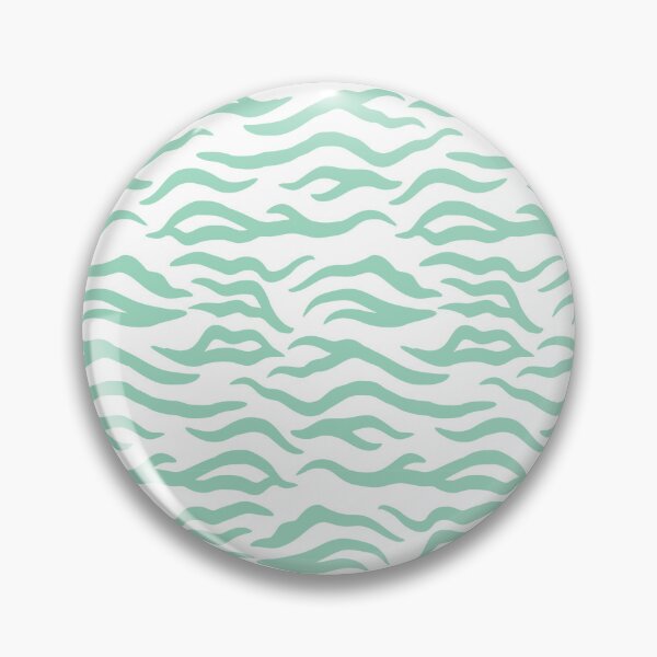 Item preview, White and Mint tiger print designed and sold by pattern-archive.