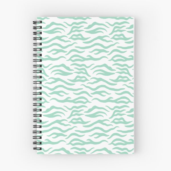 Item preview, White and Mint tiger print designed and sold by pattern-archive.