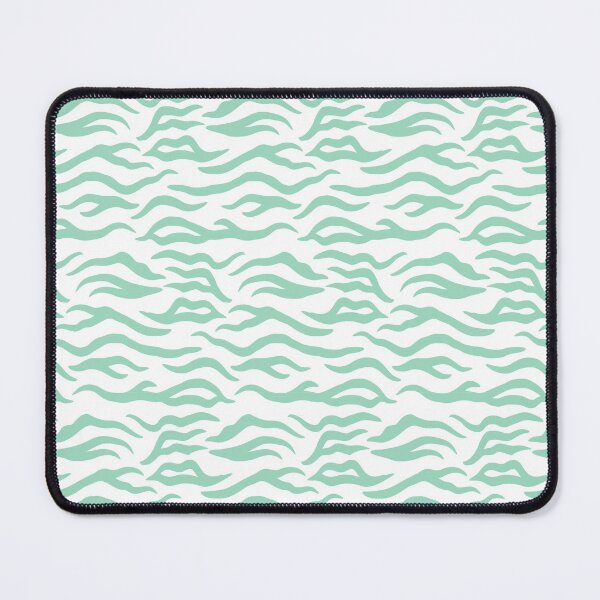 Item preview, White and Mint tiger print designed and sold by pattern-archive.