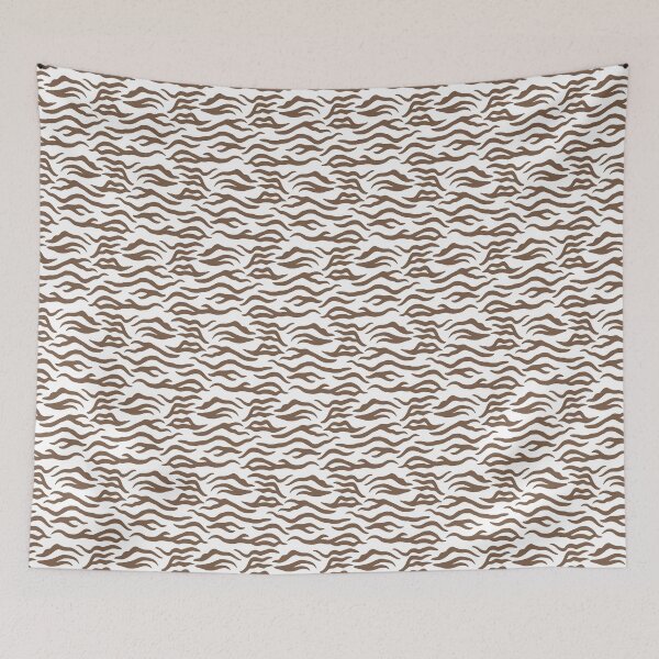 Item preview, White and Mocha tiger print designed and sold by pattern-archive.