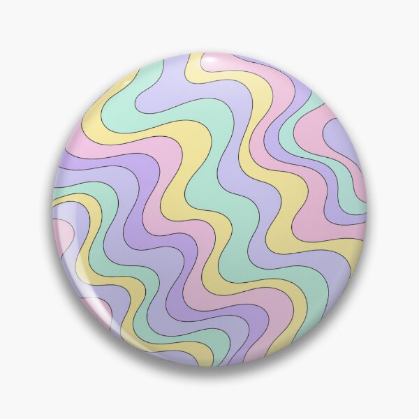 Item preview, Soft Pastel Groovy Wave Pattern-Multicolor Retro Abstract Art designed and sold by DjFreeq.