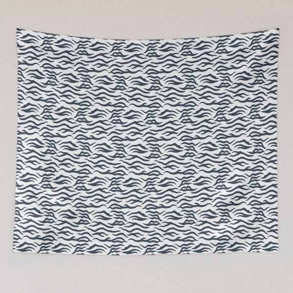 Item preview, White and Navy tiger print designed and sold by pattern-archive.