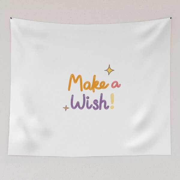 Item preview, Inspirational Make a Wish Typography Graphic with Pastel Magic Sparkles⁠ designed and sold by Teenidesign .