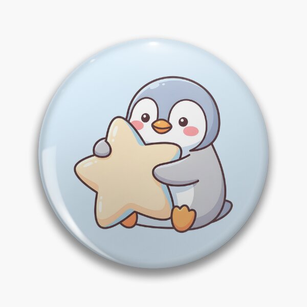 Item preview, Kawaii Star Hugger Cozy Pastel Penguin designed and sold by dreephic22.
