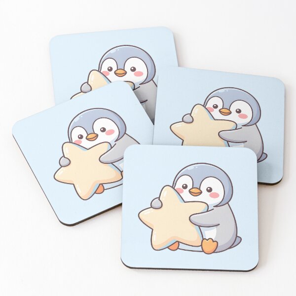 Item preview, Kawaii Star Hugger Cozy Pastel Penguin designed and sold by dreephic22.