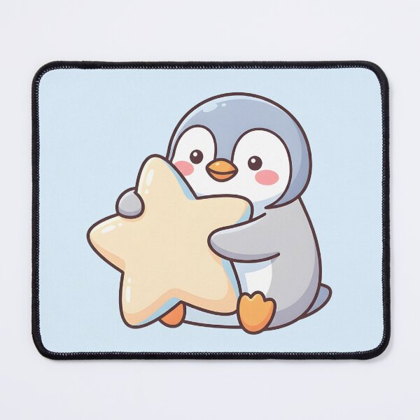Item preview, Kawaii Star Hugger Cozy Pastel Penguin designed and sold by dreephic22.
