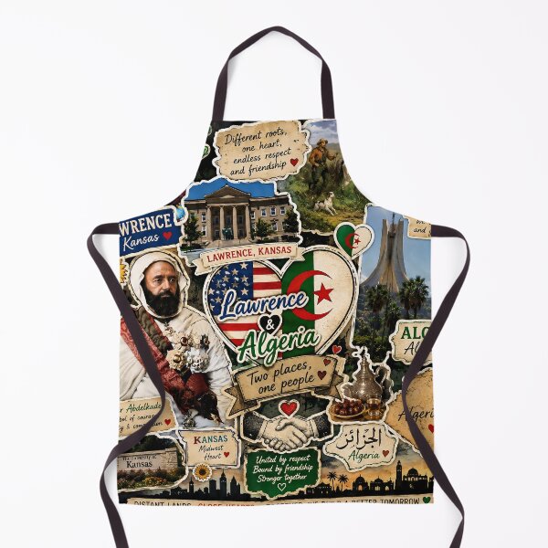 Item preview, Lawrence Kansas & Algeria Friendship Sticker Collage | Different Roots One Heart | Cultural Unity Art designed and sold by NorthernDk_art .