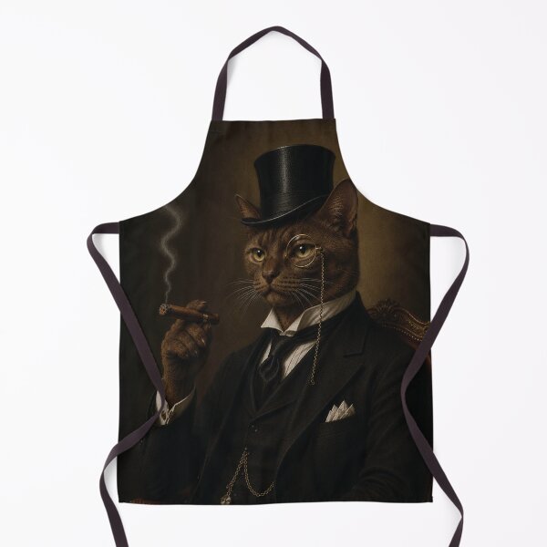 Item preview, Brown Cat with Top Hat and Suit, Smoking Cigar designed and sold by StickieBuddies.