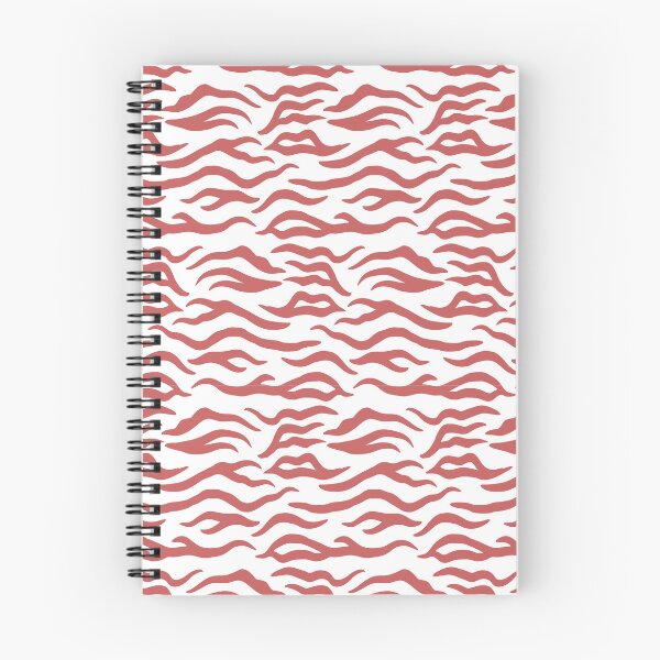 Item preview, White and Pastel Red tiger print designed and sold by pattern-archive.