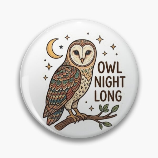 Item preview, Owl Night Long Funny Celestial Barn Owl designed and sold by Rehnair.