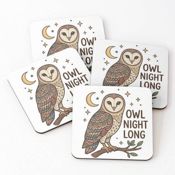 Item preview, Owl Night Long Funny Celestial Barn Owl designed and sold by Rehnair.