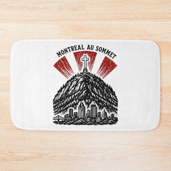 Item preview, Montreal Au Sommet Mount Royal Cross Mountain Sketch Art designed and sold by Fenay Designs.