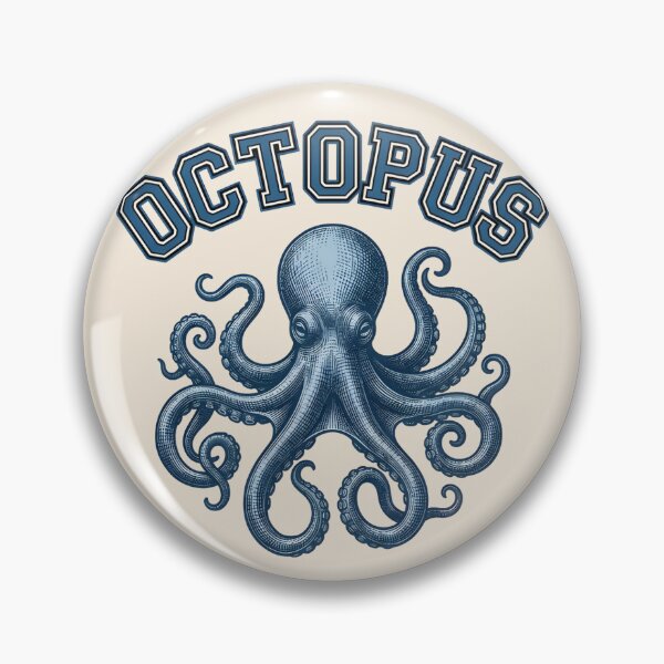 Item preview, Octopus Vintage Nautical Sticker – Marine Life Illustration Ocean Lover Graphic T-shirt designed and sold by ZyxDes.