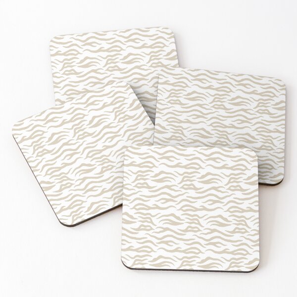 Item preview, White and Sand tiger print designed and sold by pattern-archive.