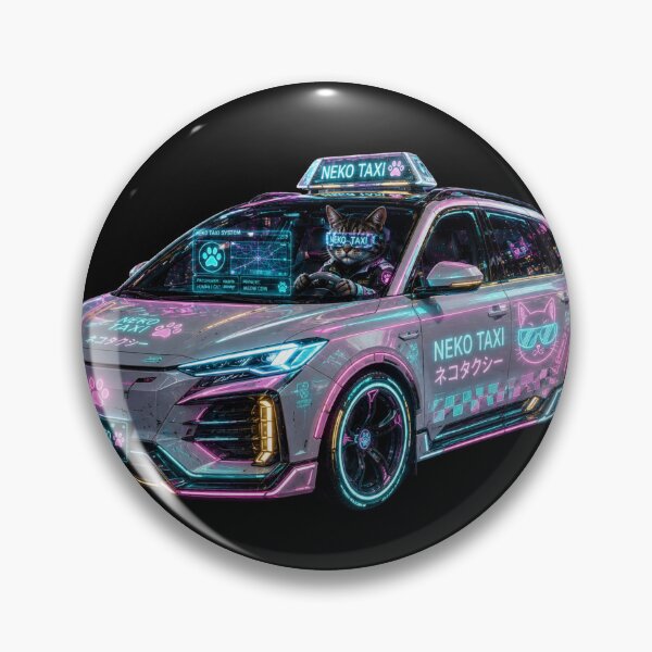 Item preview, Pastel Neon Neko Taxi designed and sold by Neon Riot Studio.