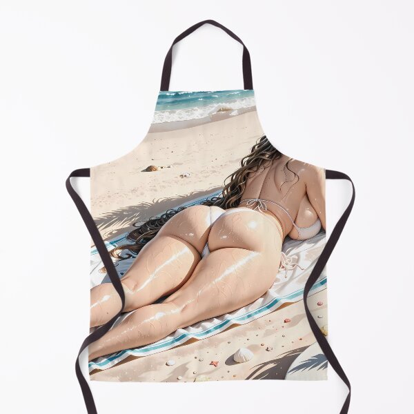 Item preview, Sunny Beach Anime Waifu Pinup Tropical Escape Art designed and sold by BorgSpareParts.