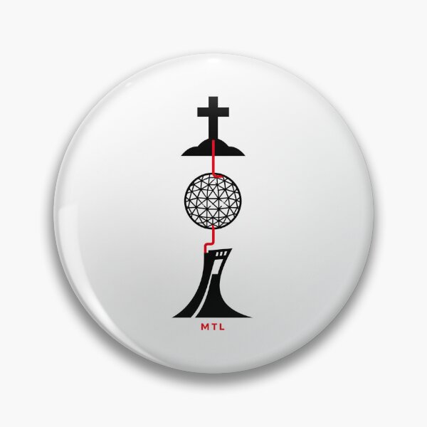 Item preview, MTL Minimalist Line Art Landmark Badge Graphic designed and sold by Fenay Designs.