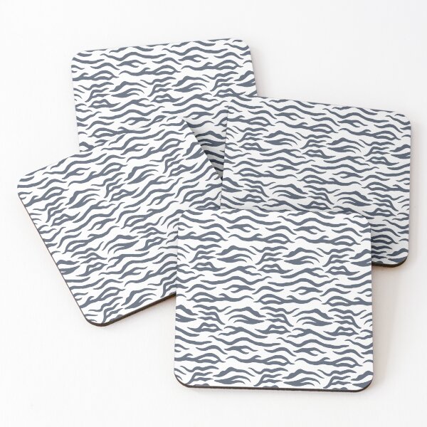 Item preview, White and Slate tiger print designed and sold by pattern-archive.