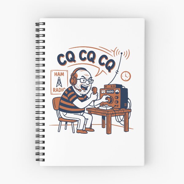 Item preview, CQ CQ CQ - Funny Ham Radio Operator Cartoon Illustration designed and sold by Sekla-Studio.