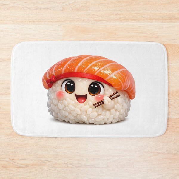 Item preview, Cute 3D Happy Nigiri Salmon Sushi Character Sticker⁠ designed and sold by MIROUZ2000.