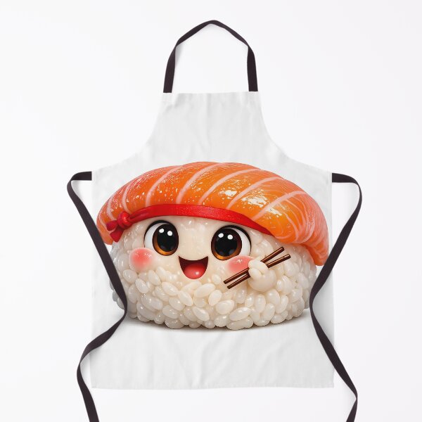 Item preview, Cute 3D Happy Nigiri Salmon Sushi Character Sticker designed and sold by MIROUZ2000.