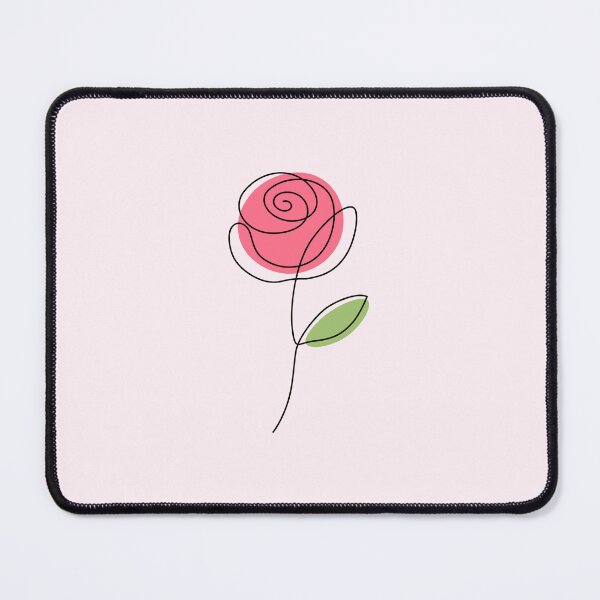 Item preview, Minimalist Pink Rose One Line Floral Art Design designed and sold by CozyLittleShop.