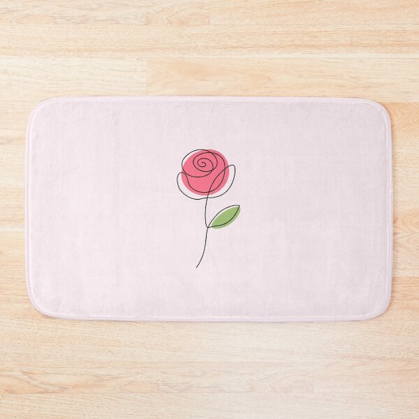 Item preview, Minimalist Pink Rose One Line Floral Art Design designed and sold by CozyLittleShop.
