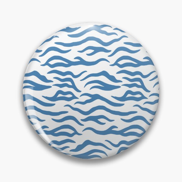 Item preview, White and Steel Blue tiger print designed and sold by pattern-archive.