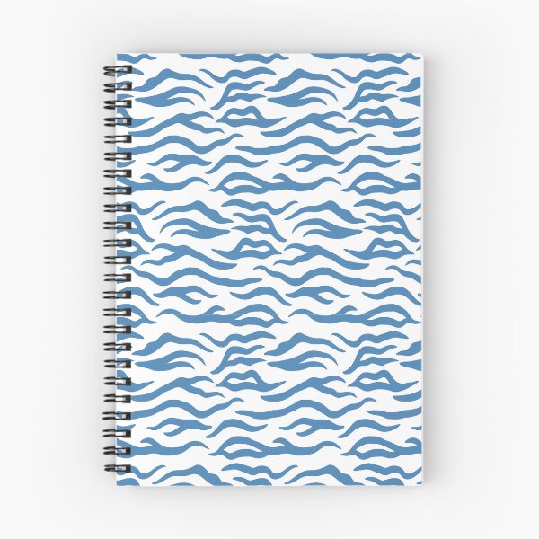 Item preview, White and Steel Blue tiger print designed and sold by pattern-archive.