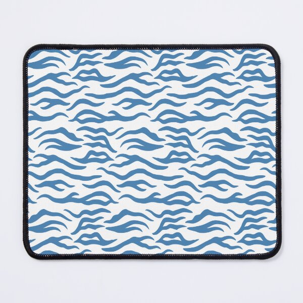 Item preview, White and Steel Blue tiger print designed and sold by pattern-archive.