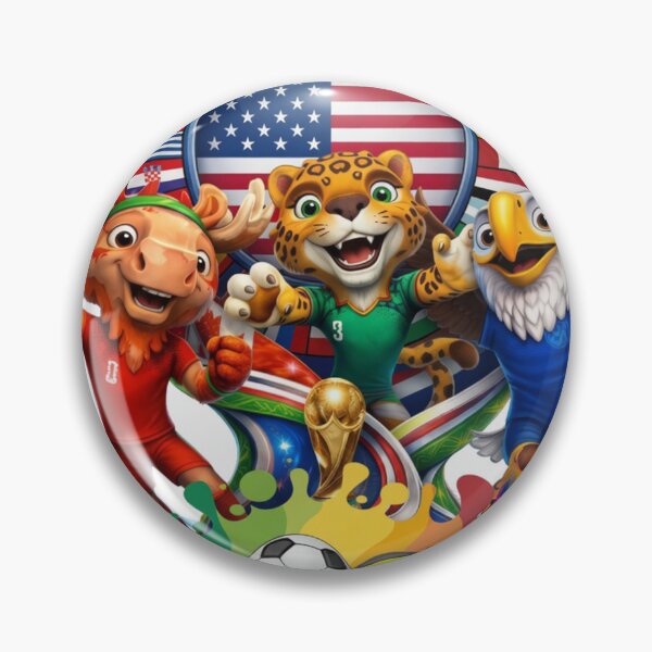 Item preview, World Cup 2026 Soccer Mascots United Football Spirit designed and sold by Hou$e of Art .