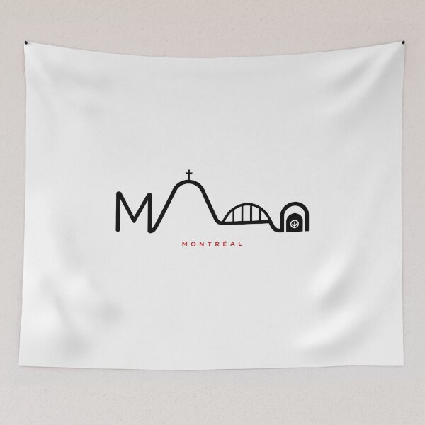 Item preview, Montreal Continuous Line City Skyline Contour Art designed and sold by Fenay Designs.