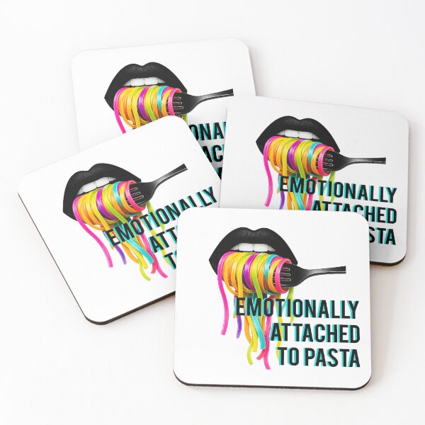 Item preview, Emotionally Attached to Pasta - Colorful Foodie Graphic Tee designed and sold by GraphicComet.