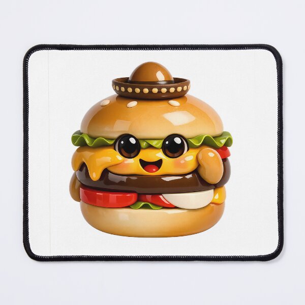 Item preview, Minimalist 3D Cute Happy Hamburger Cheese Sticker designed and sold by MIROUZ2000.