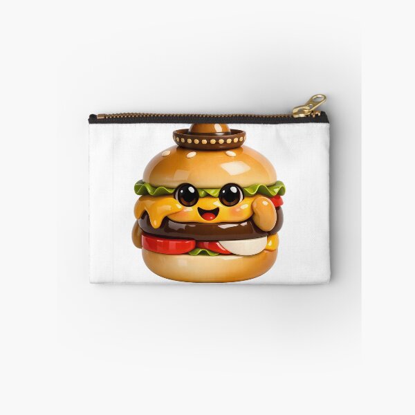 Item preview, Minimalist 3D Cute Happy Hamburger Cheese Sticker designed and sold by MIROUZ2000.