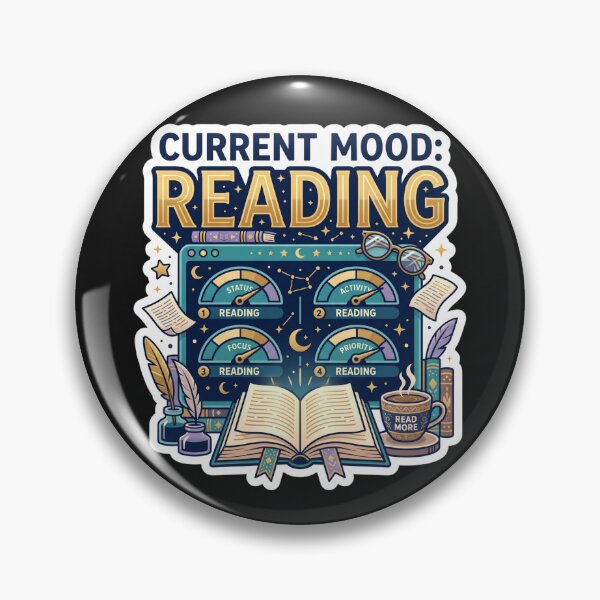 Item preview, Current Mood Reading Funny Book Lover Design designed and sold by Pixel Analytics.