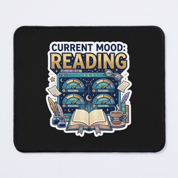 Item preview, Current Mood Reading Funny Book Lover Design designed and sold by Pixel Analytics.