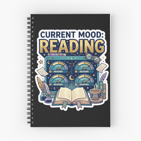Item preview, Current Mood Reading Funny Book Lover Design designed and sold by Pixel Analytics.