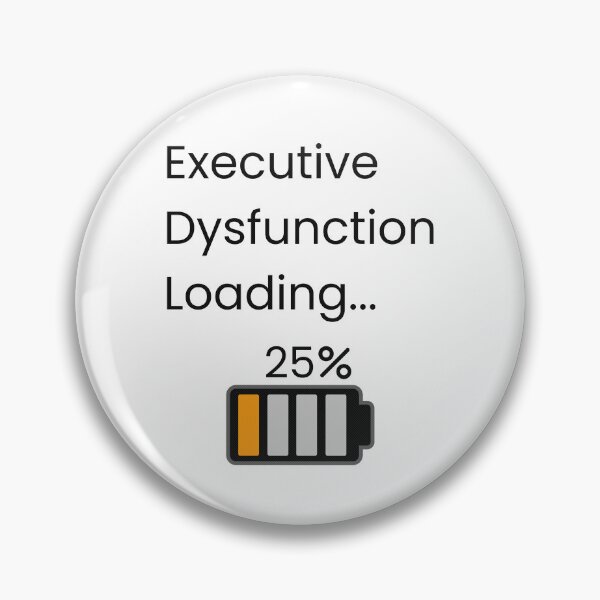 Item preview, Executive Dysfunction Loading 25% — Funny ADHD Battery T-Shirt designed and sold by lenalenspod.