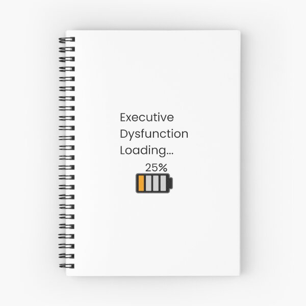Item preview, Executive Dysfunction Loading 25% — Funny ADHD Battery T-Shirt designed and sold by lenalenspod.