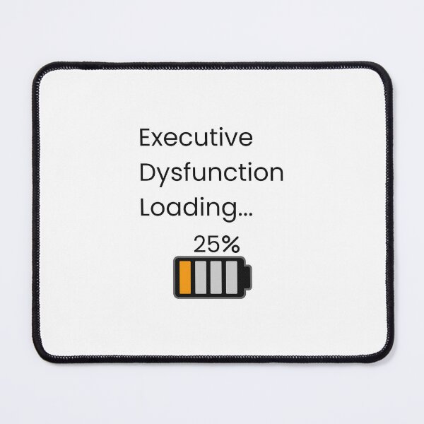 Item preview, Executive Dysfunction Loading 25% — Funny ADHD Battery T-Shirt designed and sold by lenalenspod.