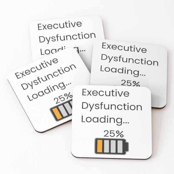 Item preview, Executive Dysfunction Loading 25% — Funny ADHD Battery T-Shirt designed and sold by lenalenspod.