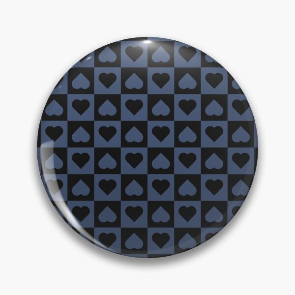 Item preview, Black And Blue Checkered Hearts Pattern designed and sold by pattern-archive.